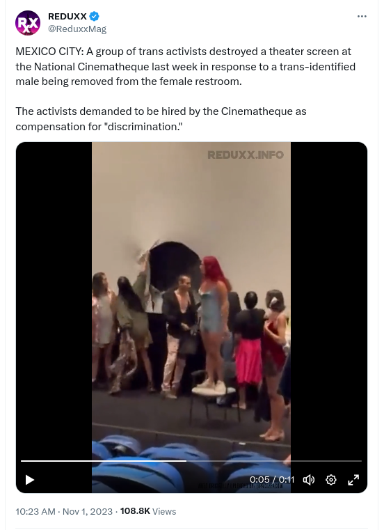 Trans bullies vandalize Mexico City Cinema