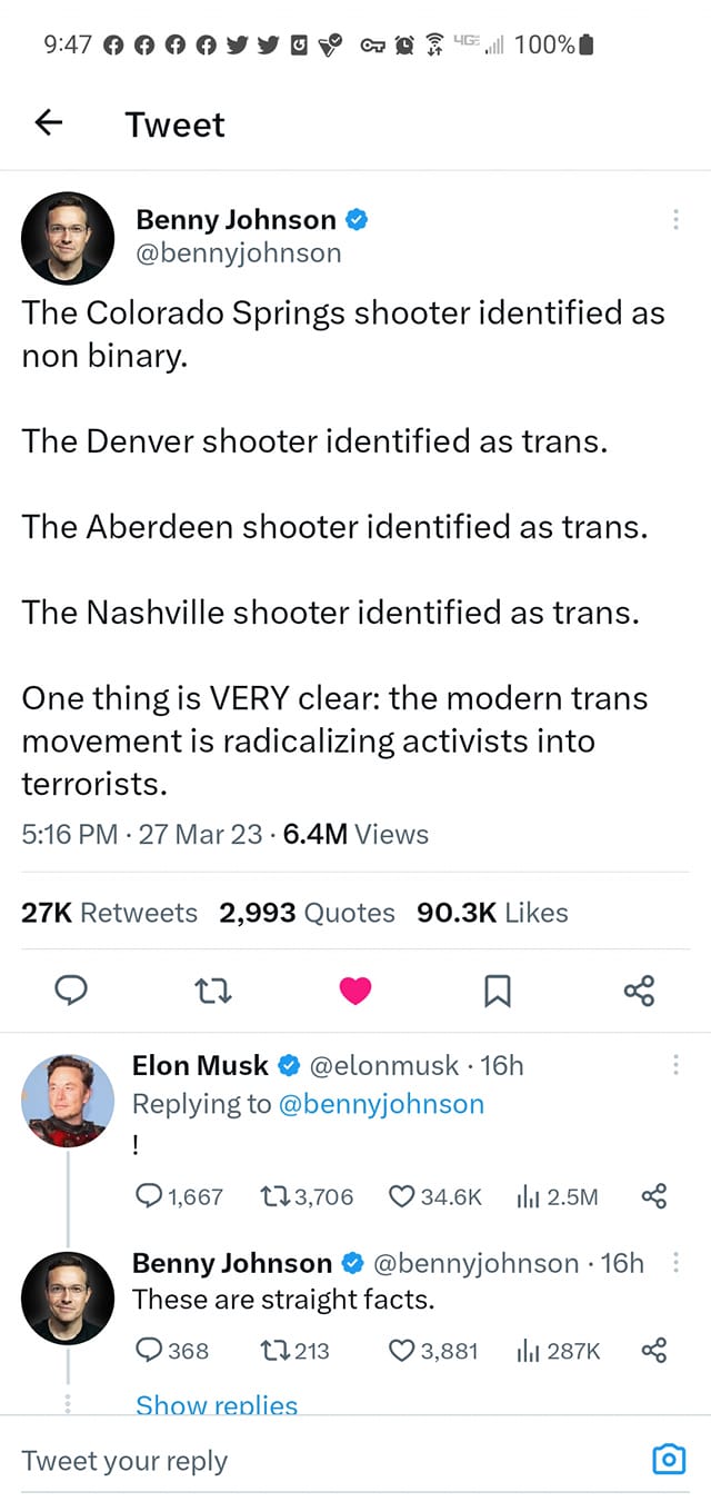 Trans movement radicalizing activists into terrorists.